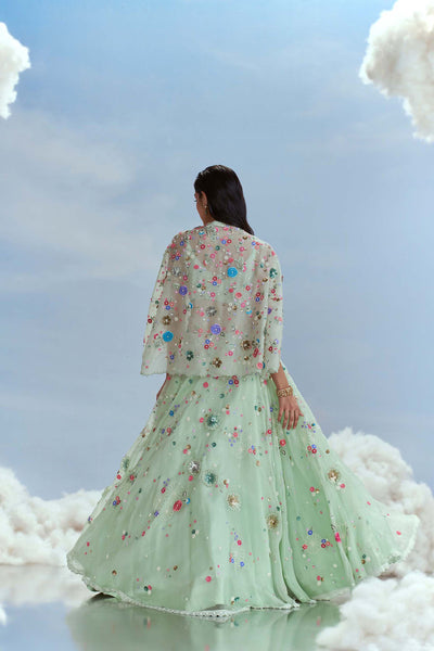 Nachiket Barve Lunar Blossom Lehenga Set indian designer wear online shopping melange singapore