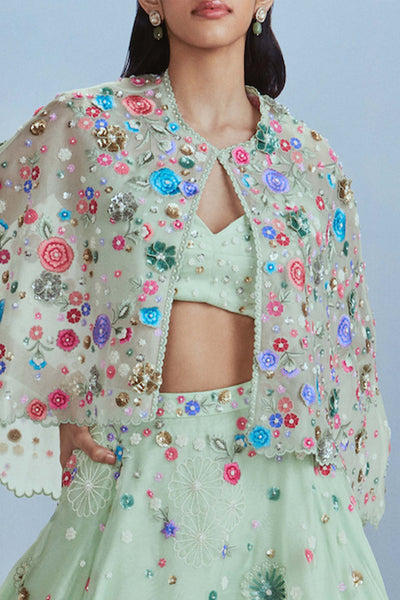 Nachiket Barve Lunar Blossom Lehenga Set indian designer wear online shopping melange singapore