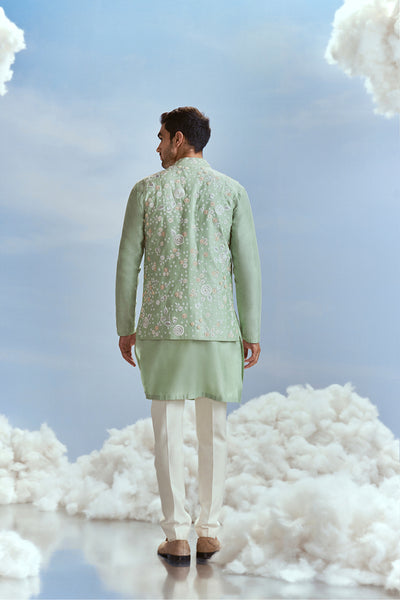 Nachiket Barve Mehtab Bagh Jaal Bundi Kurta Set indian designer wear online shopping melange singapore