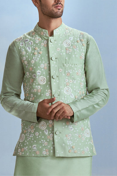 Nachiket Barve Mehtab Bagh Jaal Bundi Kurta Set indian designer wear online shopping melange singapore