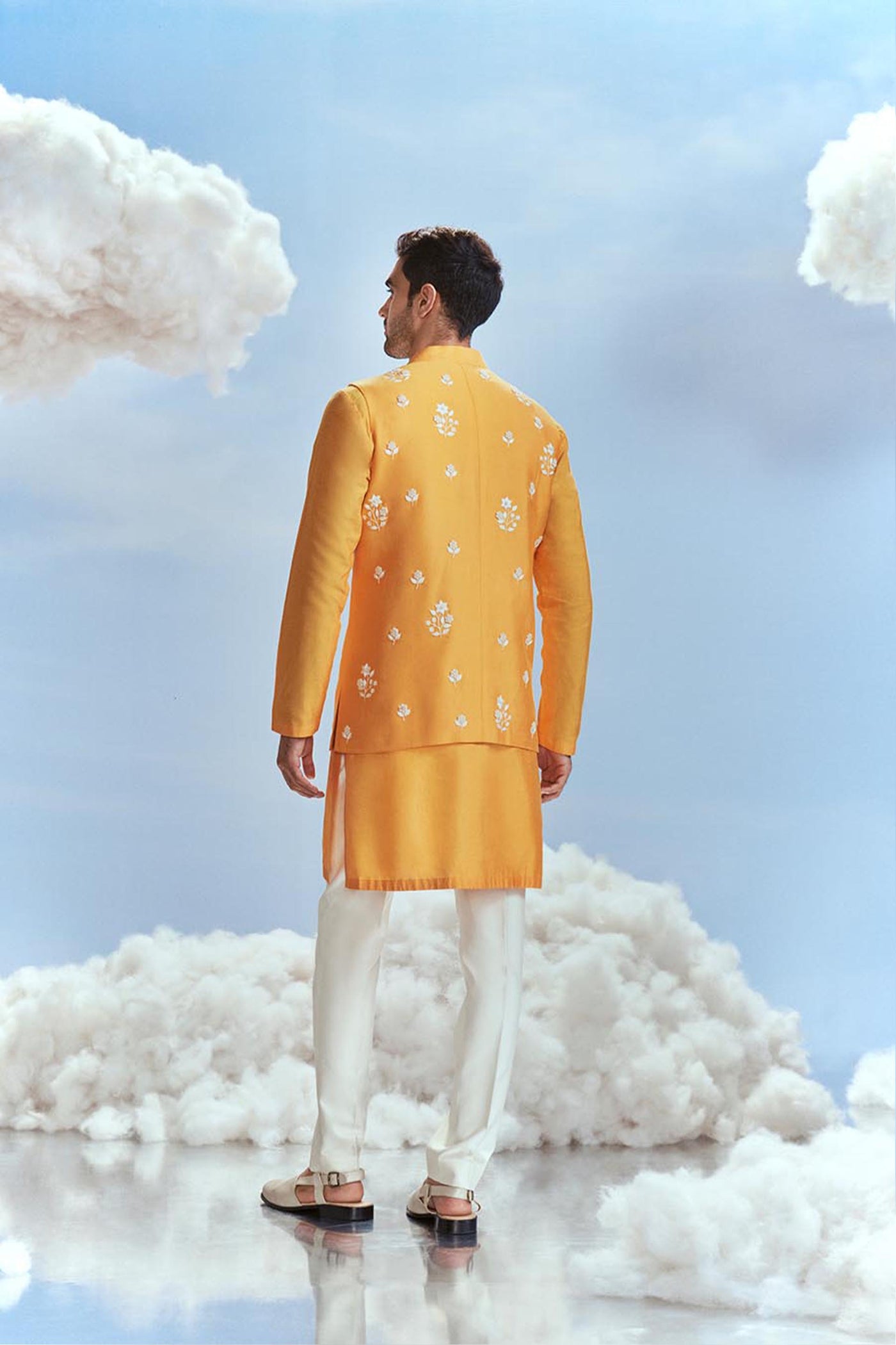 Nachiket Barve Menswear Mehtab Bagh Jaal Bundi Kurta Set Mango indian designer wear online shopping melange singapore