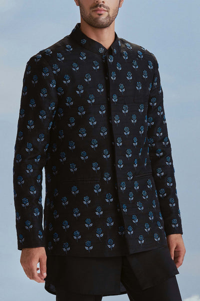 Nachiket Barve Menswear Pearl Nawab Boota Bandhgala Set indian designer wear online shopping melange singapore