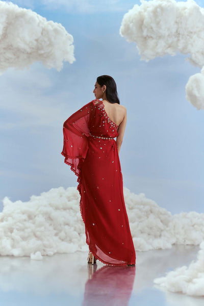 Nachiket Barve Metallic Izmir Toga Dress indian designer wear online shopping melange singapore