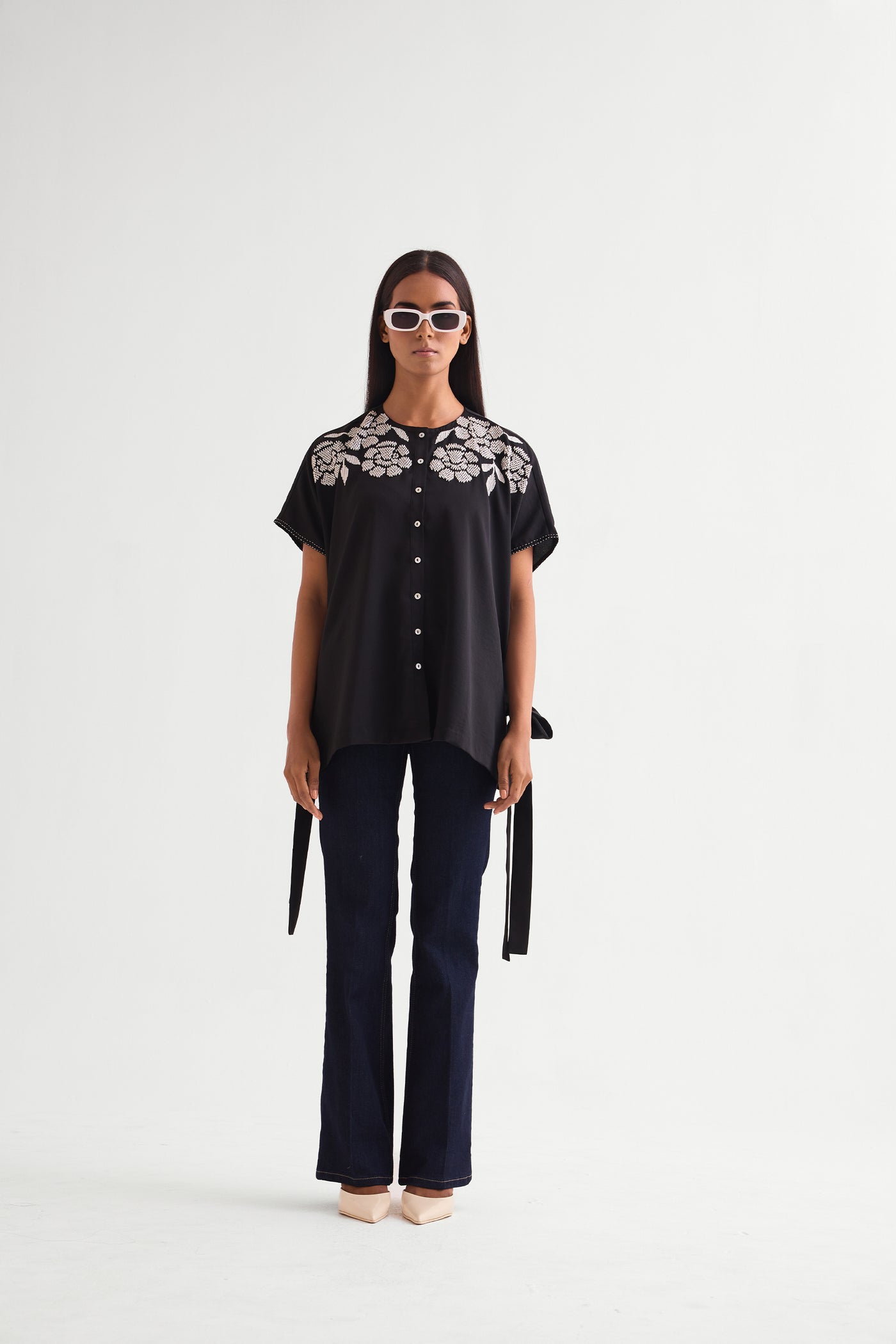 Namrata Joshipura Alice Side Tie Top indian designer wear online shopping melange singapore