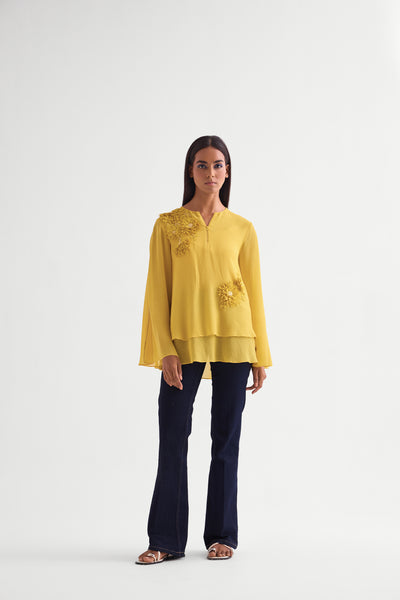 Namrata Joshipura Amelia Double Layerd Top indian designer wear online shopping melange singapore