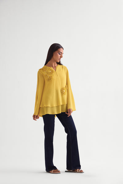 Namrata Joshipura Amelia Double Layerd Top indian designer wear online shopping melange singapore