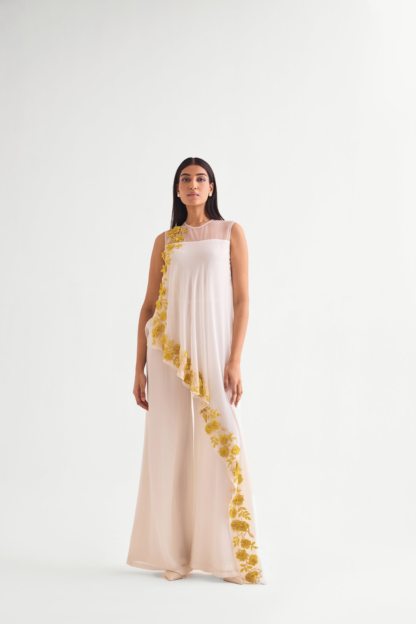 Namrata Joshipura Amelia Paneled Jumpsuit indian designer wear online shopping melange singapore