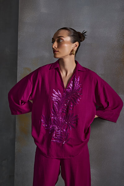 Namrata Joshipura Autumn Fern Boxy Co-Ord Set Indian designer wear online shopping melange singapore
