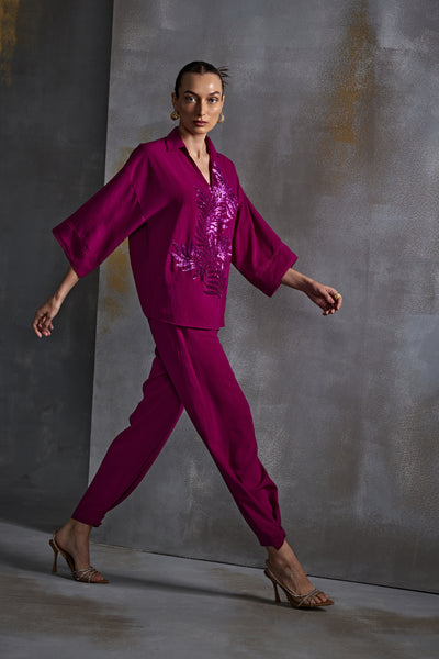 Namrata Joshipura Autumn Fern Boxy Co-Ord Set Indian designer wear online shopping melange singapore