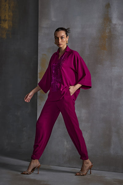 Namrata Joshipura Autumn Fern Boxy Co-Ord Set Indian designer wear online shopping melange singapore