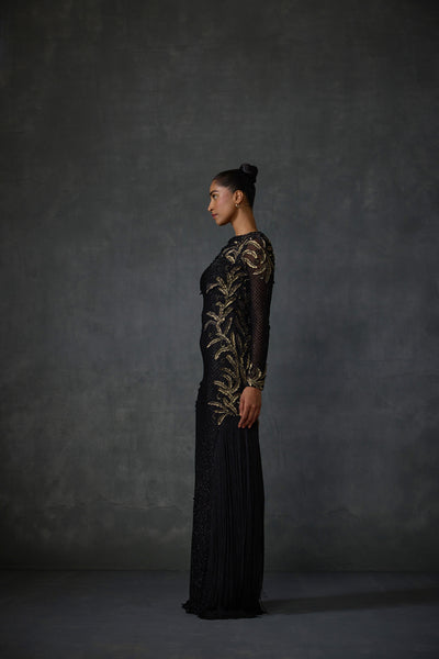Namrata Joshipura Autumn Fern Side Fringe Gown indian designer wear online shopping melange singapore
