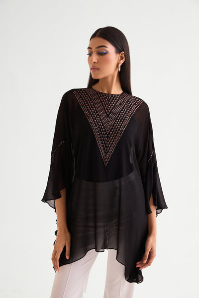 Namrata Joshipura Ava Side Frill Tunic indian designer wear online shopping melange singapore