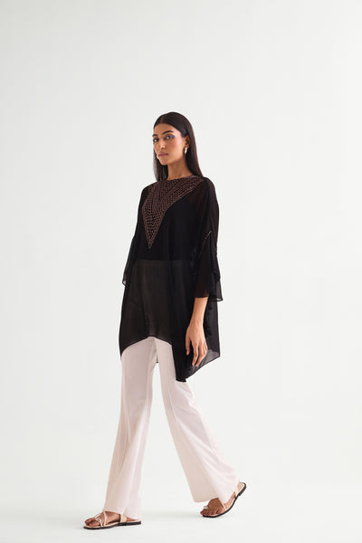 Namrata Joshipura Ava Side Frill Tunic indian designer wear online shopping melange singapore