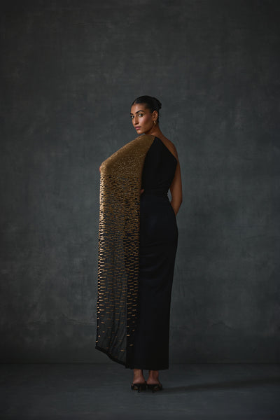 Namrata Joshipura Bark One Offshoulder Chic Gown indian designer wear online shopping melange singapore