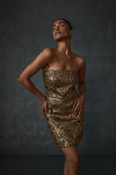 Namrata Joshipura Bark Shift Dress indian designer wear online shopping melange singapore
