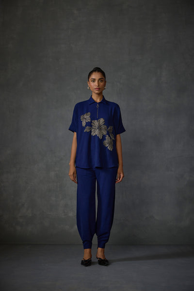Namrata Joshipura Bloomwave Zipper Top indian designer wear online shopping melange singapore