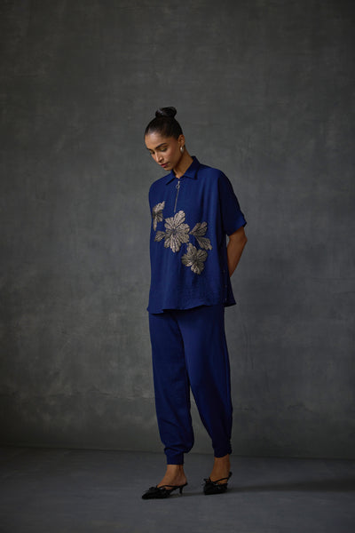 Namrata Joshipura Bloomwave Zipper Top indian designer wear online shopping melange singapore