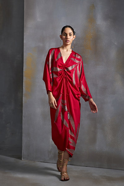 Namrata Joshipura Calathea Drape Dress Indian designer wear online shopping melange singapore