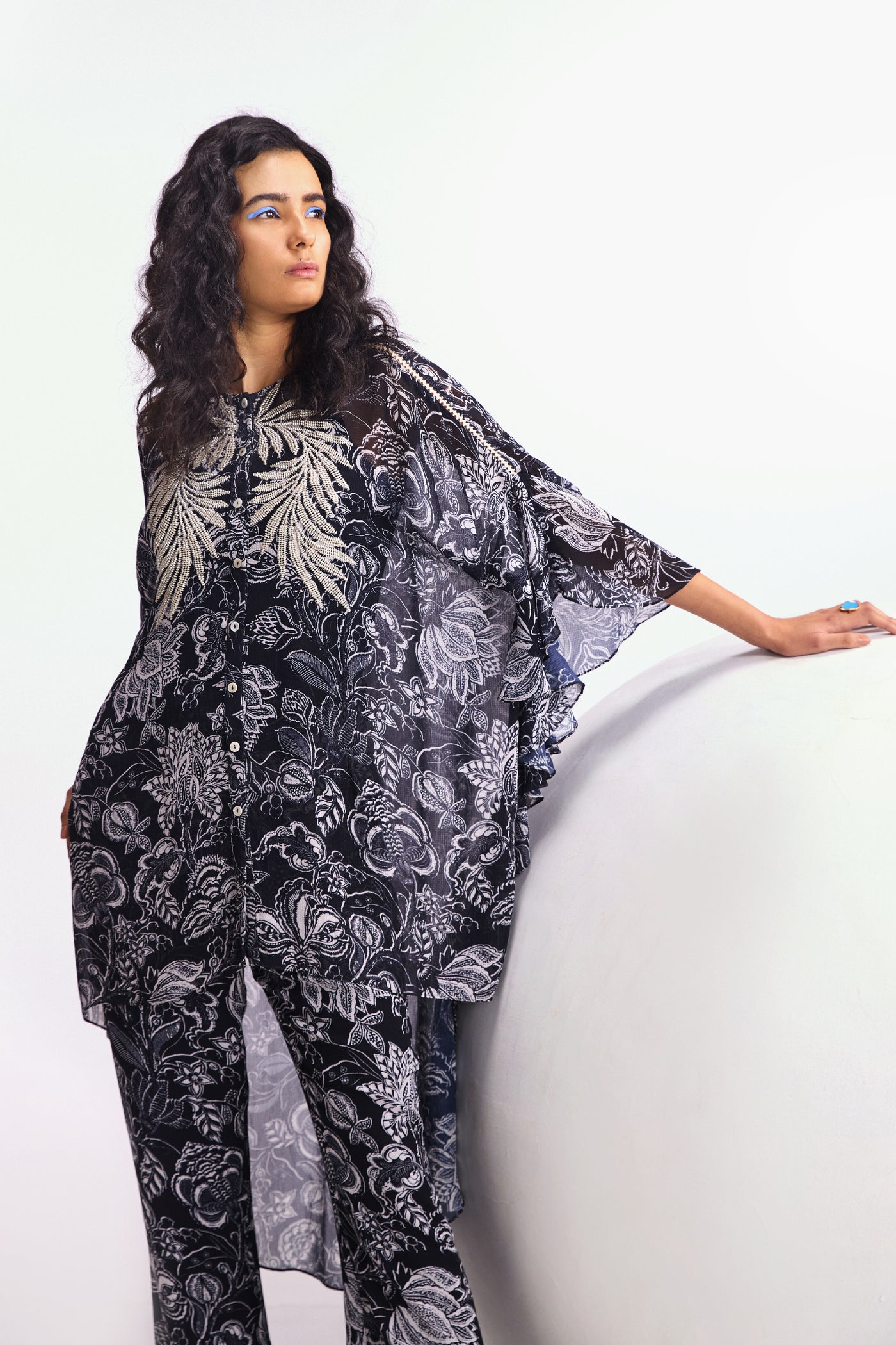 Namrata Joshipura Cerelia Frill Sleeve Tunic indian designer wear online shopping melange singapore