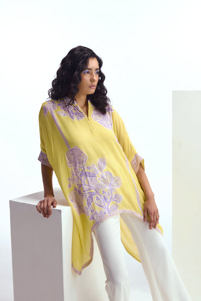 Namrata Joshipura Cerelia Handkerchief Hem Tunic indian designer wear online shopping melange singapore