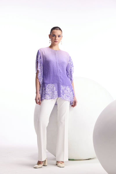Namrata Joshipura Cerelia Scallop Top indian designer wear online shopping melange singapore
