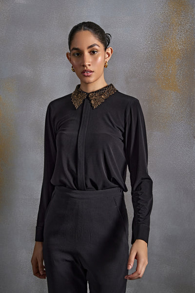 Namrata Joshipura Cordelia Collar Shirt Indian designer wear online shopping melange singapore
