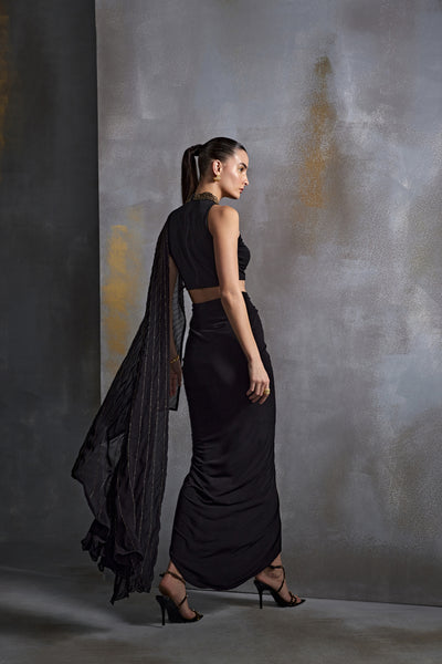 Namrata Joshipura Cordelia Draped Concept Saree Indian designer wear online shopping melange singapore