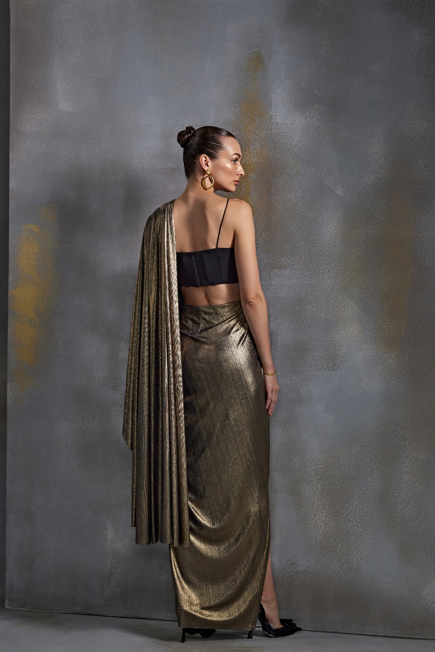 Namrata Joshipura Cordelia Foil Concept Saree Indian designer wear online shopping melange singapore