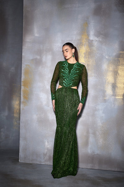 Namrata Joshipura Cordelia Side Cut Out Gown Indian designer wear online shopping melange singapore