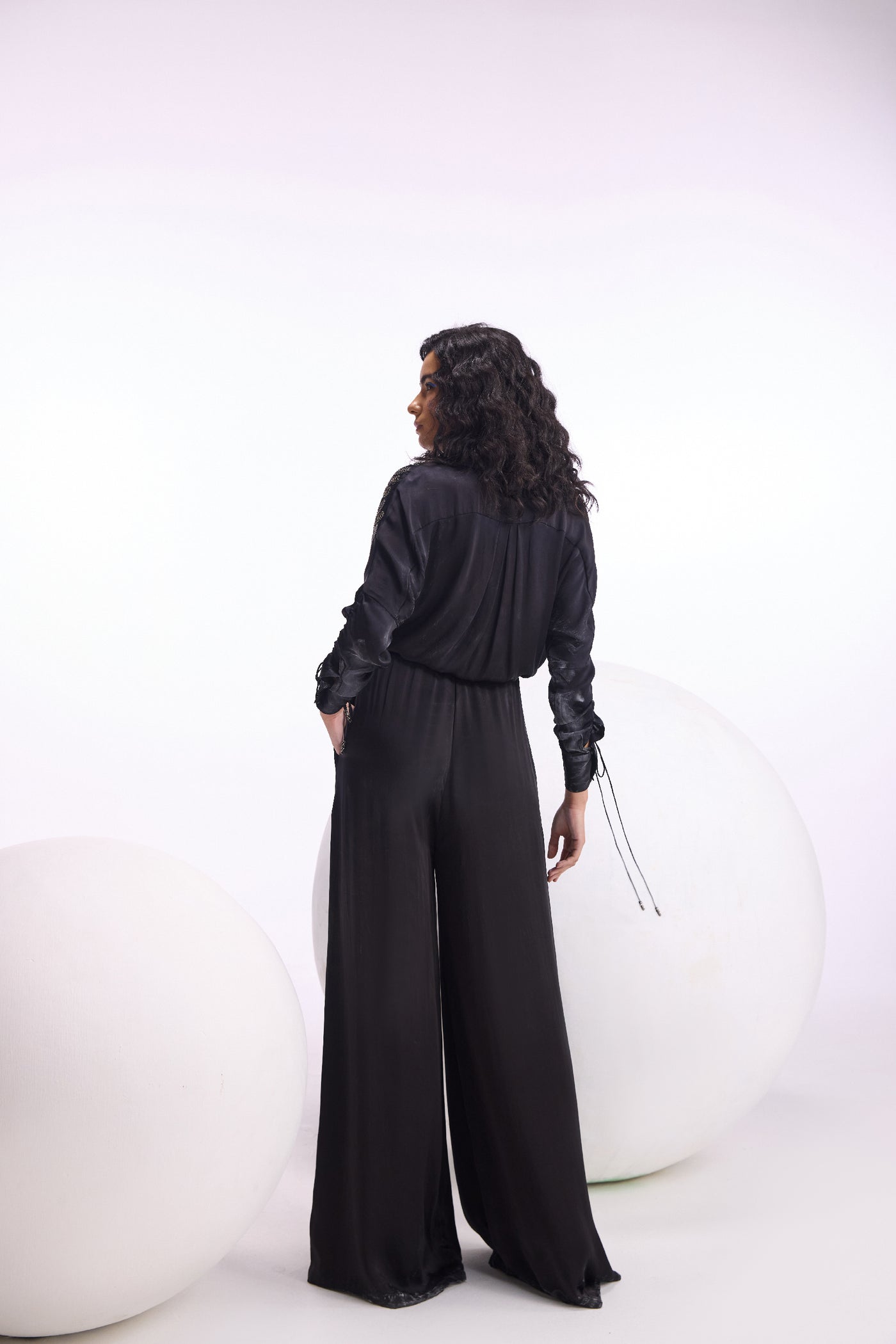 Namrata Joshipura Cosmos Wide Collared Jumpsuit indian designer wear online shopping melange singapore