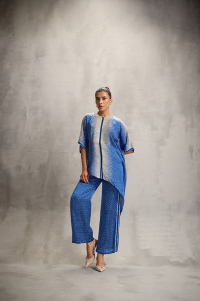 Namrata Joshipura Crest Pointed Hem Asymtric Co-ord indian designer wear online shopping melange singapore