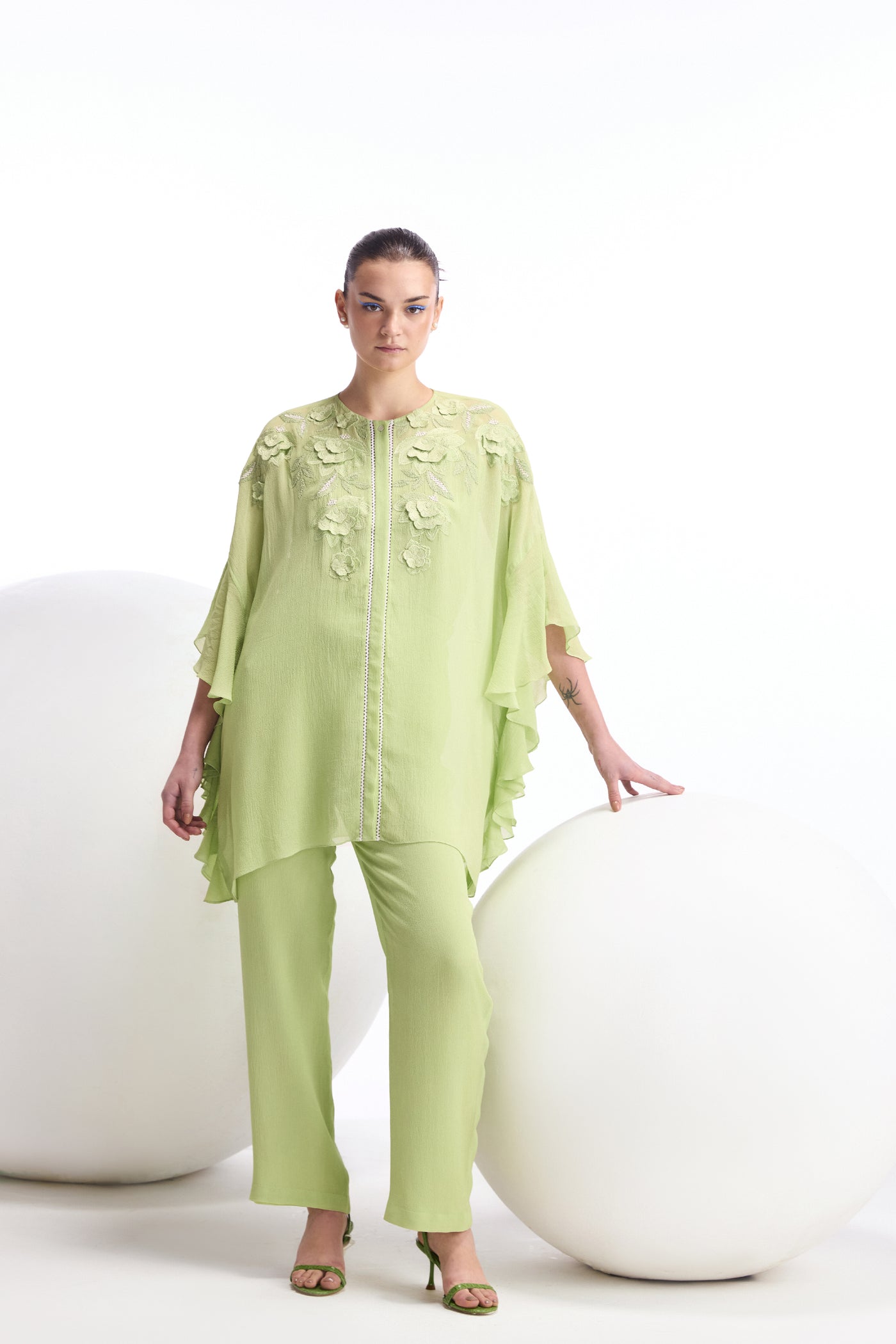 Namrata Joshipura Dahlia Asymmetric Co-ord Set indian designer wear online shopping melange singapore