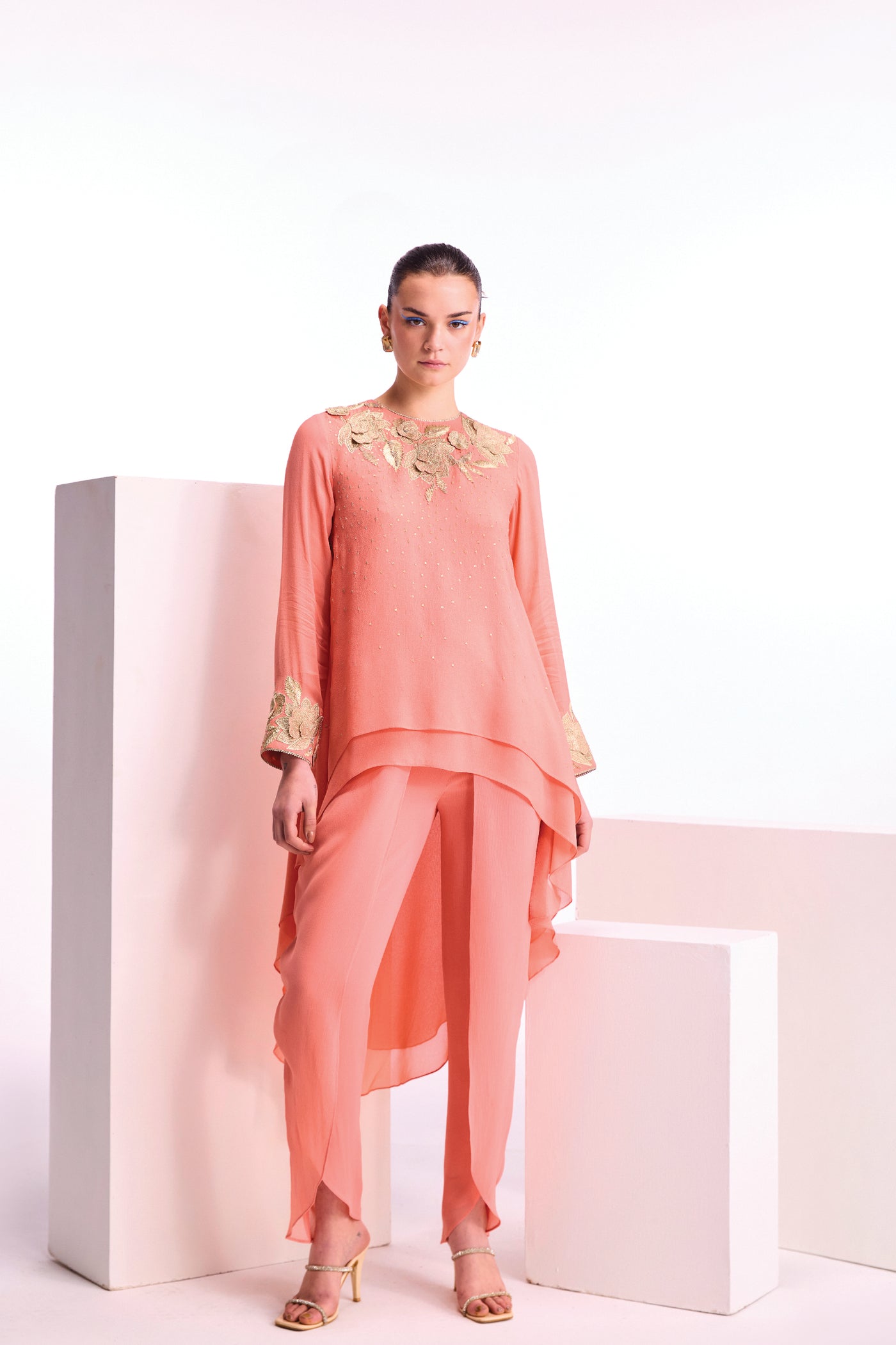 Namrata Joshipura Dahlia Double Layer Co-ord Set indian designer wear online shopping melange singapore
