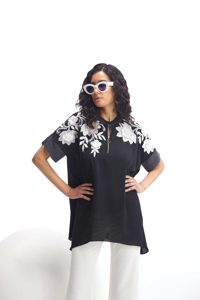 Namrata Joshipura Dahlia Handkerchief Hem Tunic indian designer wear online shopping melange singapore