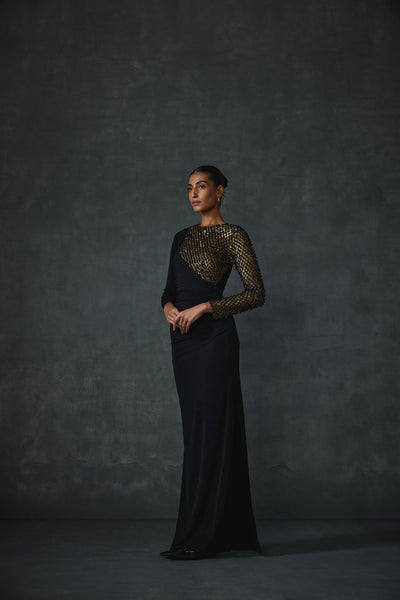 Namrata Joshipura Dazzling Fitted Gown indian designer wear online shopping melange singapore