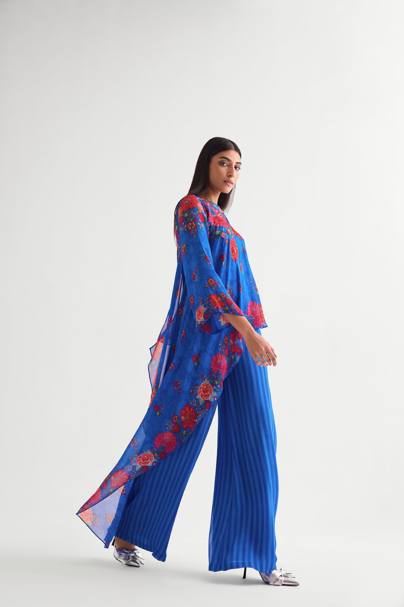 Namrata Joshipura Floret Asymetric Panel Co-ord Set indian designer wear online shopping melange singapore