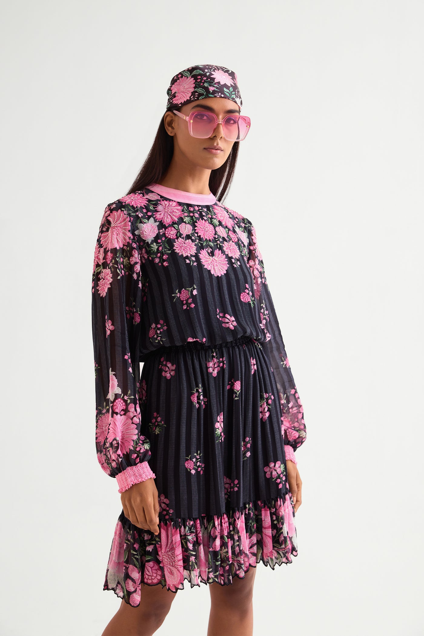 Namrata Joshipura Floret Boho Back Tie Dress indian designer wear online shopping melange singapore