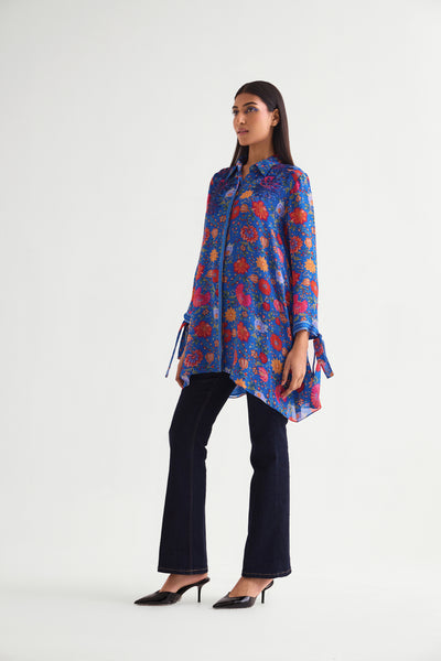 Namrata Joshipura Floret Boxy Shirt Tunic indian designer wear online shopping melange singapore