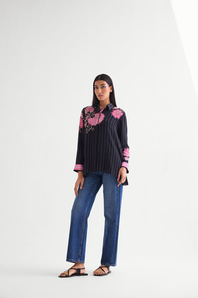 Namrata Joshipura Floret Hankerchief Shirt indian designer wear online shopping melange singapore
