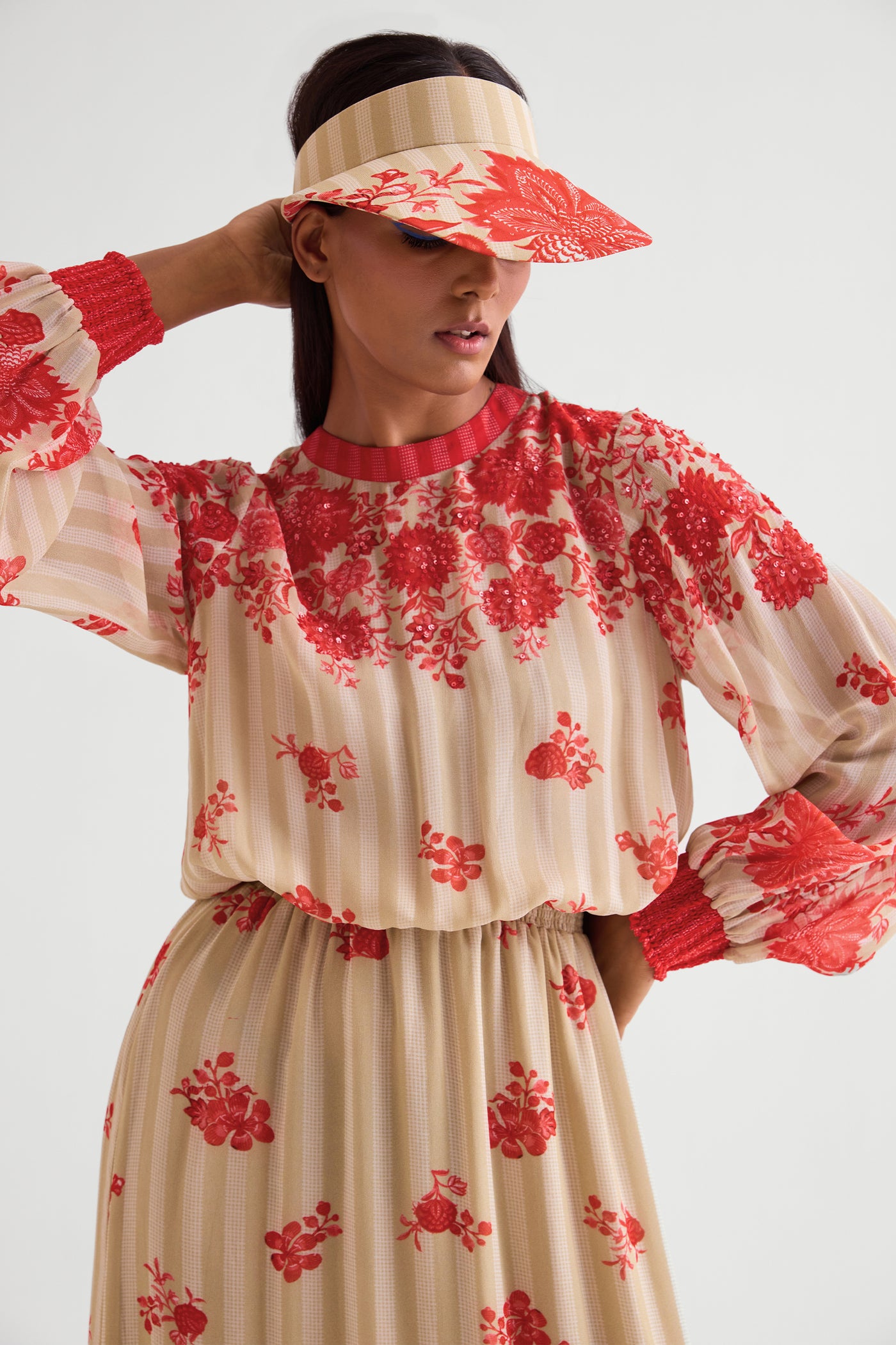 Namrata Joshipura Floret Long Boho Dress indian designer wear online shopping melange singapore