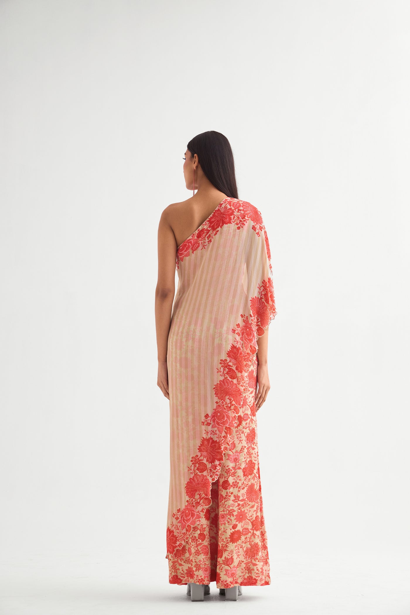 Namrata Joshipura Floret One Offshoulder Jumpsuit indian designer wear online shopping melange singapore