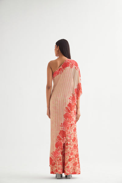 Namrata Joshipura Floret One Offshoulder Jumpsuit indian designer wear online shopping melange singapore