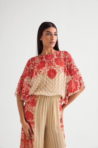 Namrata Joshipura Floret Side Frill Jumpsuit indian designer wear online shopping melange singapore