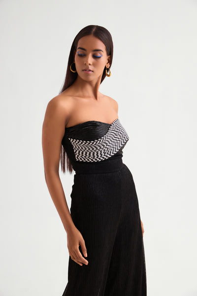 Namrata Joshipura Flow Wave Corset Jumpsuit indian designer wear online shopping melange singapore