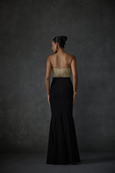Namrata Joshipura Glissara Offshoulder Devil Gown indian designer wear online shopping melange singapore
