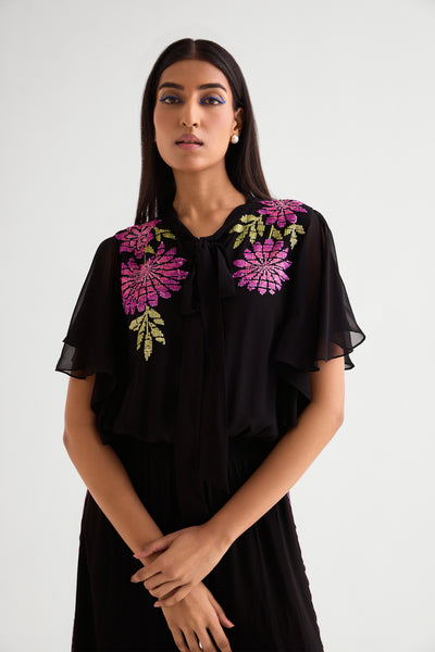 Namrata Joshipura Gloria Side Frill Boxy Jumpsuit indian designer wear online shopping melange singapore

