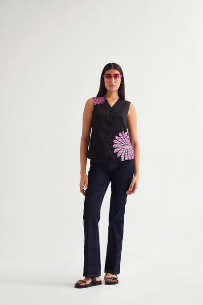 Namrata Joshipura Gloria Sleeveless Jacket Vest indian designer wear online shopping melange singapore