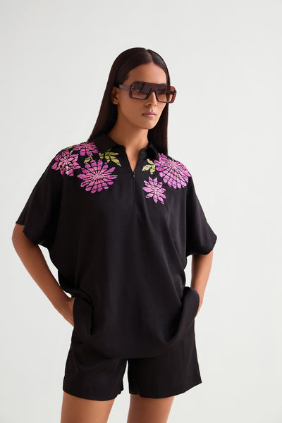 Namrata Joshipura Gloria Zipper Back Tie Top indian designer wear online shopping melange singapore