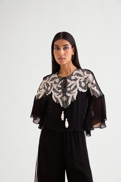Namrata Joshipura Honey Bee Side Frill Jumpsuit indian designer wear online shopping melange singapore