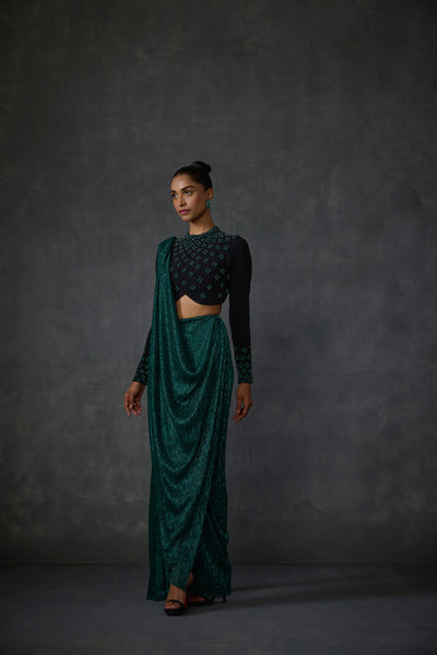 
Namrata Joshipura Jewel Draped Saree indian designer wear online shopping melange singapore
